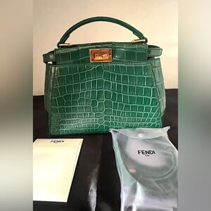Fendi crocodile peekaboo mini
